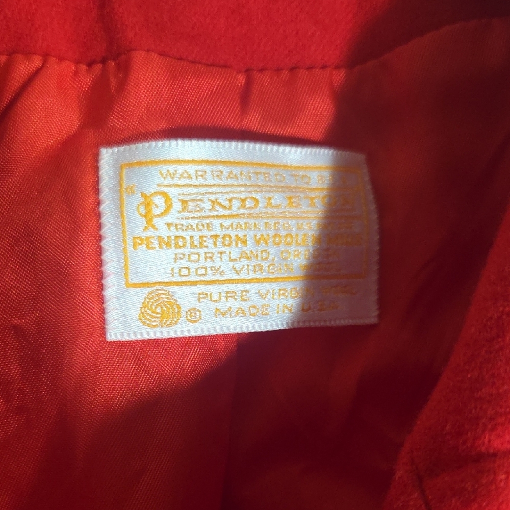 Pendleton Women Blazer Size 12 Solid Red One Butt… - image 2